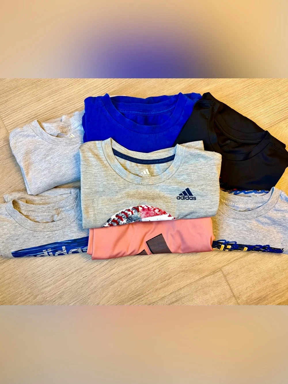 Lot of 7 Adidas Kids' Graphic Tees